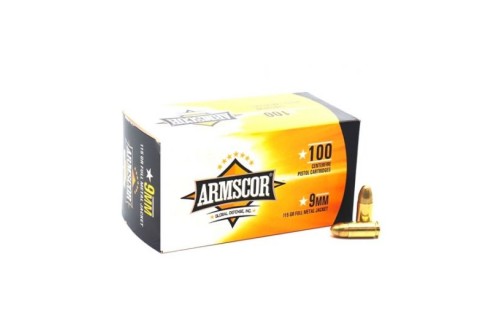 Armscor 9mm 115gr FMJ Ammunition 100 Rounds - 50444