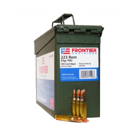 Hornady Frontier Fmj 223Rem 55Gr Military Ammo Can OF 500 FR104