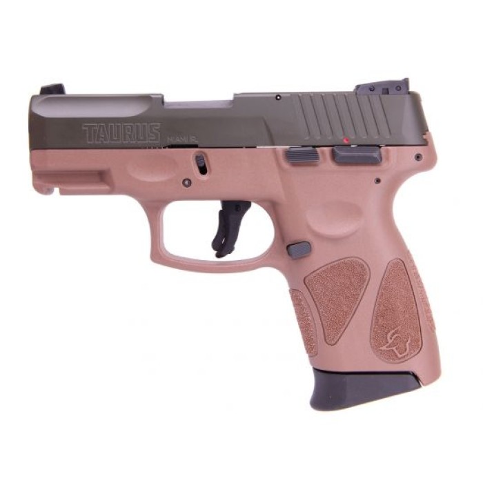 Taurus G2C 9mm 12rd 3.25" Pistol, OD Green/Brown - 1-G2C93B-12B