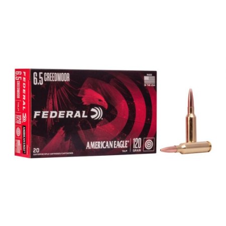 Federal American Eagle 123gr Open Tip Match 6.5 Creedmoor Ammo, 20rd - AE65CRD4