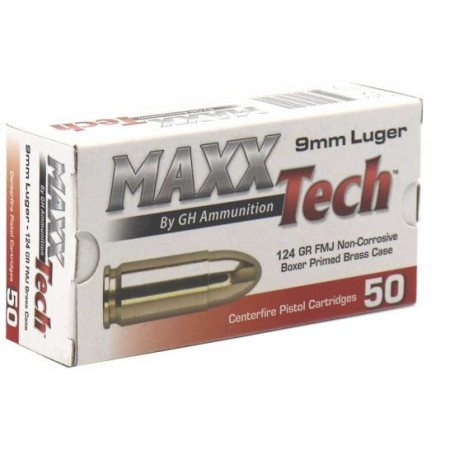 TulAmmo MaxxTech Steel 9mm 124-Grain 50-Rounds FMJ