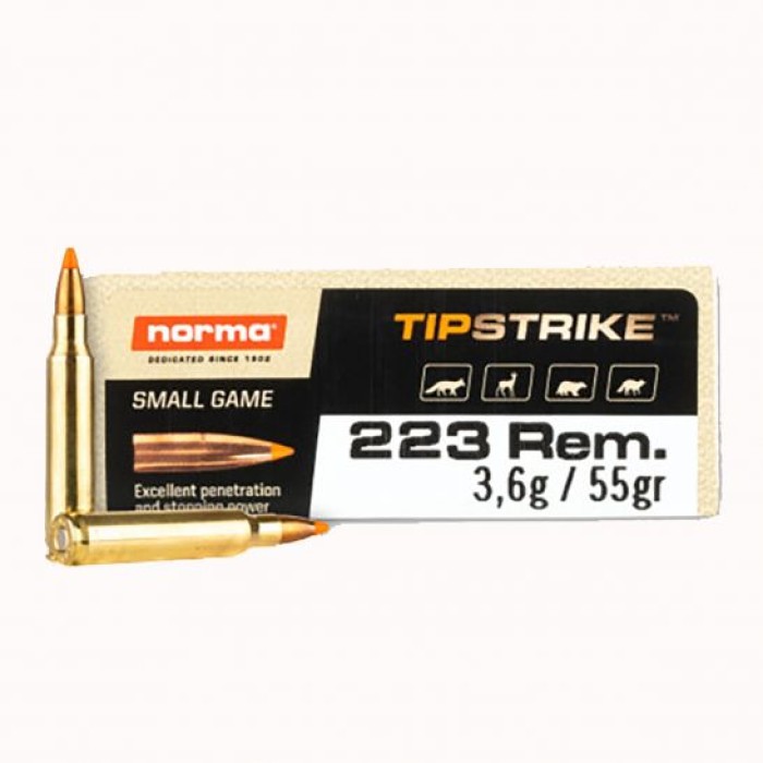 Norma Ammunition 20157352 Dedicated Hunting Varmint 223 Rem 55 GR Polymer Tip 20 Per Box/ 10 CS