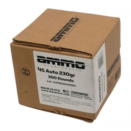 Ammo Inc 45 ACP Ammo 230 Grain TMC 300rd Range Pack - 45230TMC-B300