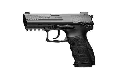 HK P30 V1 Light LEM 9mm, 3.85" Barrel, Manual Safety, 3-Dot Sights, Black, 10rd