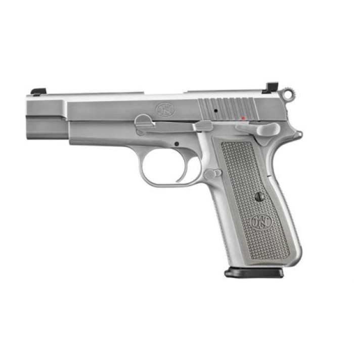 FN High Power 4.7" 17rd  9mm Pistol, Stainless Steel - 66-101068