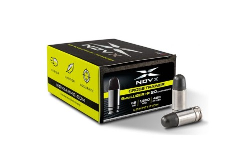 NOVX Cross Trainer Competition 65 gr 9mm Luger +P Ammo, 20rds - 9CTCPSS-20