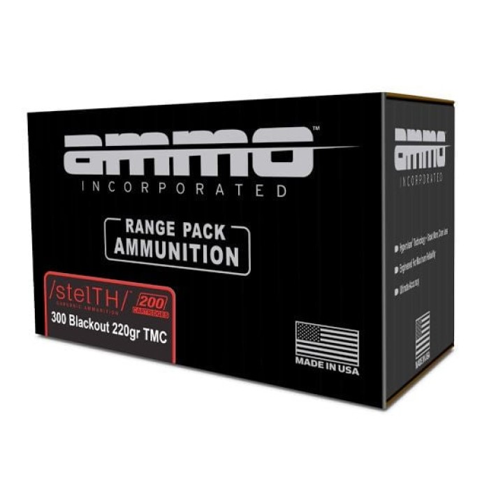 Ammo Inc StelTH 300 Blackout Ammo 220gr Subsonic TMC 200rds