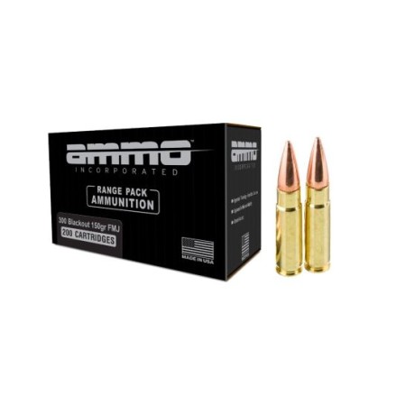 Ammo Inc Range Pack .300 Blackout Ammo 150gr FMJ, 200rds - 300B150FMJ-A200