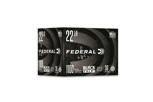 Federal Black Pack, .22LR, HP, 36 Grain, 1,100 Rounds