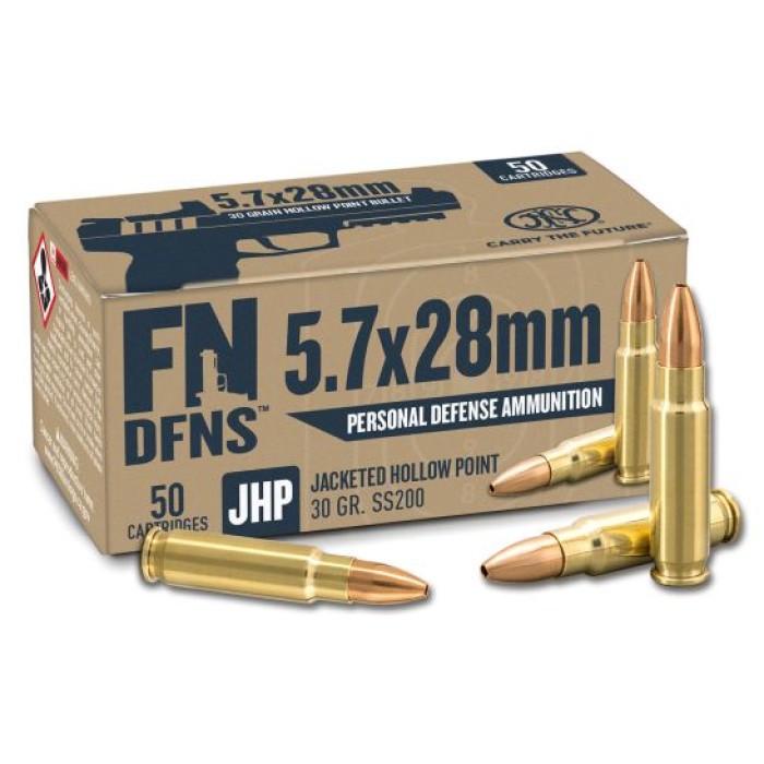 FN 10700030 Dfns  5.7X28mm 30 GR Jacket Hollow Point 50 Per Box/ 10 CS