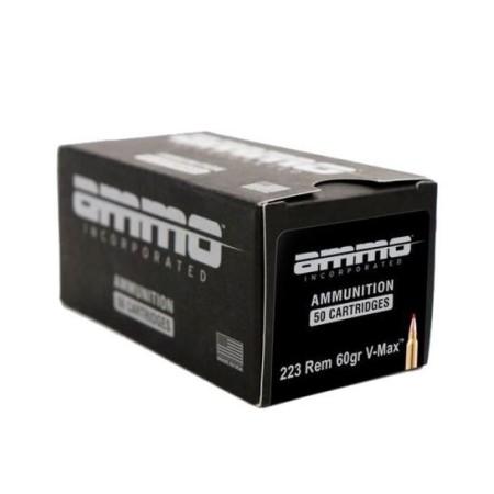 Ammo, Inc. Shield 223 REM 60 Grain V- Max Nickel Cased Rifle Ammo, 50 Round, 223060VMX-A50