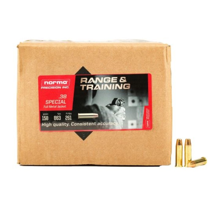 Norma Range & Training .38 Special 158Gr FMJ - 1000 rounds