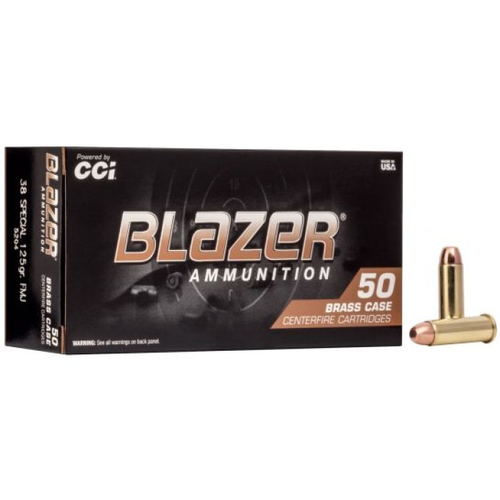 CCI Blazer Brass 38 Special 125gr FMJ Ammunition 50rds - 5204