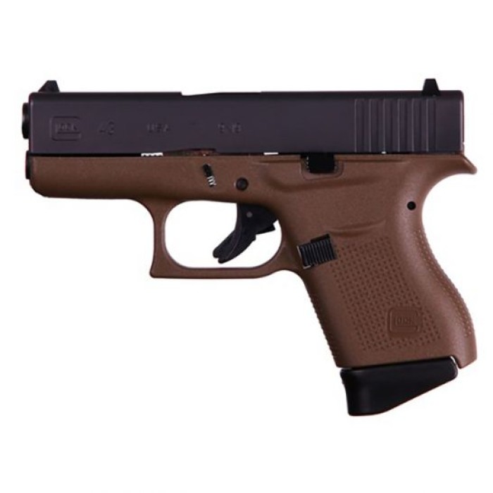 Glock G43 Gen3 9mm Pistol, 6+1 RD, Flat Dark Earth - UI4350201D