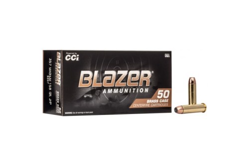 CCI Blazer Brass 357 Magnum 158gr JHP Ammunition 50rds - 5207