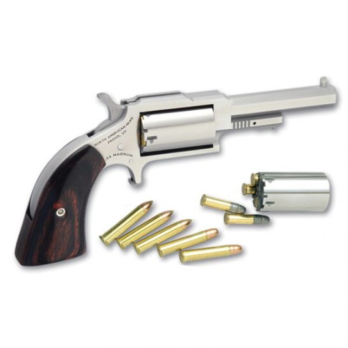 North American Arms 22 LR 5 Round Revolver, Stainless - NAA-1860-250C