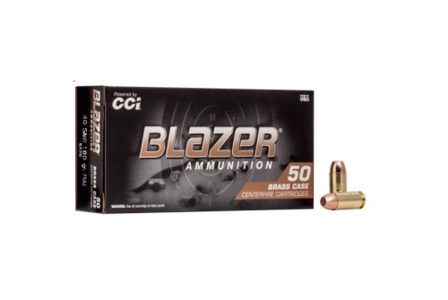 CCI Blazer Brass 40 S&W 180gr FMJ Ammunition 50rds - 5220