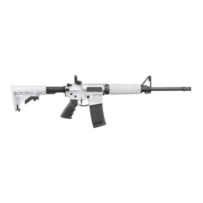 Ruger AR-556 5.56 Nato AR-15, White Cerakote - 8519