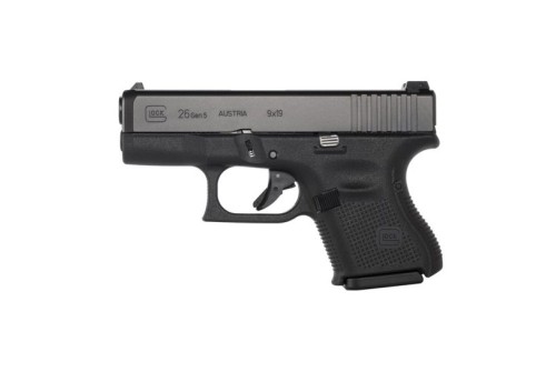 Glock 26 Gen5 9mm Pistol, Black - PA2650201