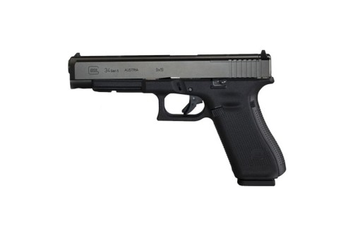 Glock 34 MOS Gen5 9mm Pistol, Black - PA3430103MOS