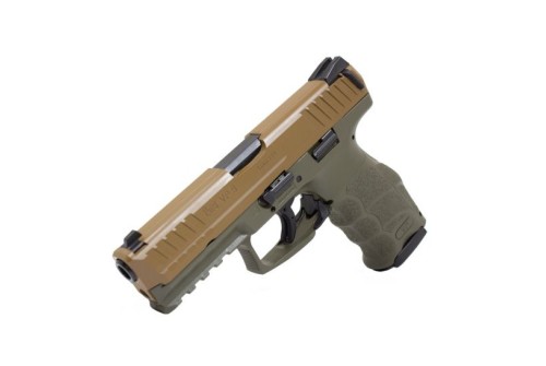 HK VP9 9mm Pistol, Flat Dark Earth Slide w/ OD Green Frame - 81000136