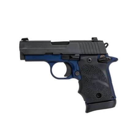 Sig Sauer P938 9mm 7rd 3" Black/Navy Pistol w/ Night Sights - 938-9-NBF-AMBI