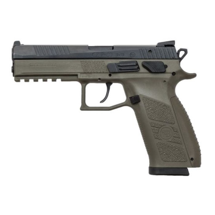 CZ P-09 9mm 19 Round Pistol, OD Green - 91268