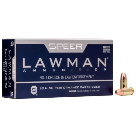 Speer Lawman Ammo 9mm Luger 147 gr Total Metal Jacket (TMJ) 50 Bx