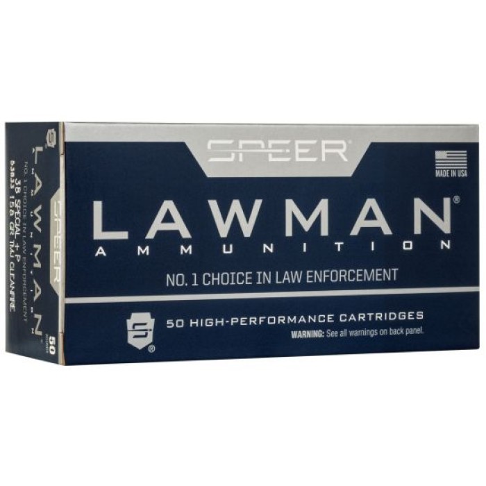 Speer Ammo Lawman, Speer 53833 Lawman Cf 38s+p  158             50/20