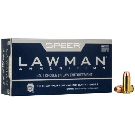 Speer Lawman Clean Fire Brass .40 SW 180-Grain 50-Rounds TMJ