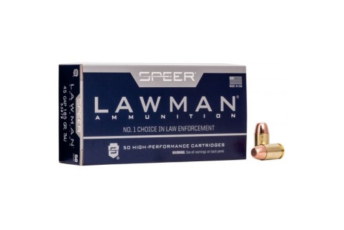 Speer Lawman Training 185 gr Total Metal Jacket .45 GAP Ammo, 50/box - 53979