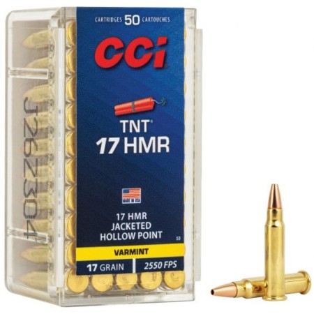 CCI .17 HMR 17gr TNT HP Ammunition 50rds- - -0053