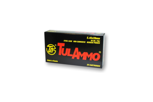 Tula 5.45x39 Ammo 60 Grain FMJ Steel Cased 20 rds/box - TA545390