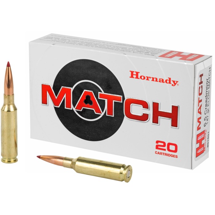 Hornady Match 6.5 CREEDMOOR 147 Grain ELD Match, 20 Round Box - Dirty Bird Industries