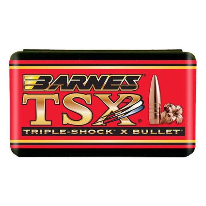 BARNES TSX .30 Caliber .308 Dia 168Gr TSX Boat Tail 50/Box Rifle Bullets (30351)