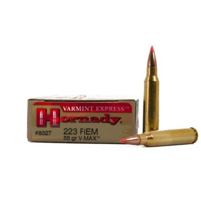 Hornady 223 55gr V-MAX Varmint Express Ammunition 20rds - 8327