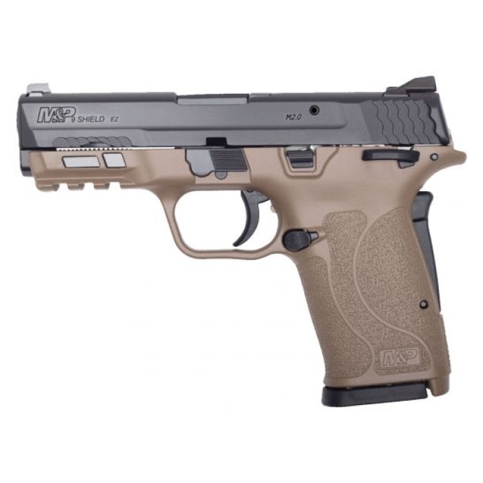 Smith & Wesson M&P 9 Shield EZ 9mm Pistol, FDE w/ Black Slide - 13315