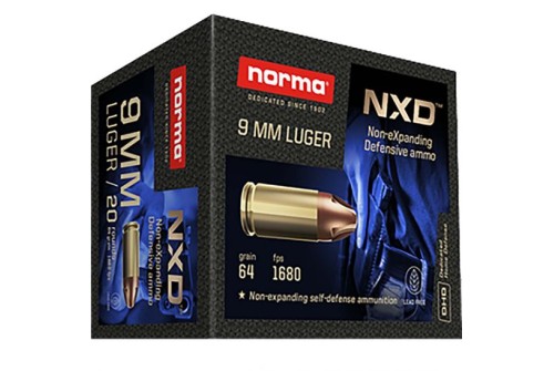 Norma NXD 64gr 9mm Luger Ammo, 20rd - 611140020