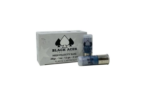 Black Aces Tactical 12 Gauge 1oz 2.75in Centerfire Shotgun Slug Ammunition, 10 Rounds, BATSLUG1650