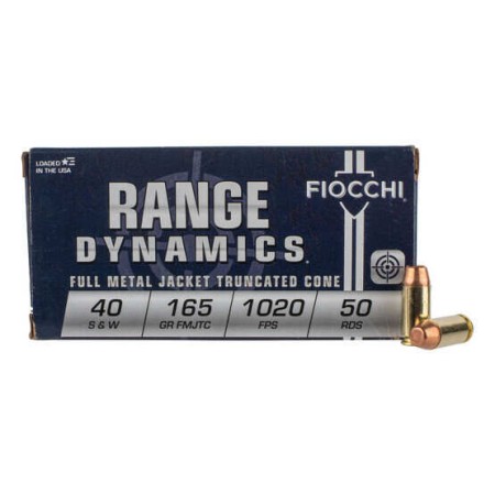 Fiocchi Shooting Dynamics Handgun Ammo - .40 S&W - 165 Grain - 50 Rounds - FMJ