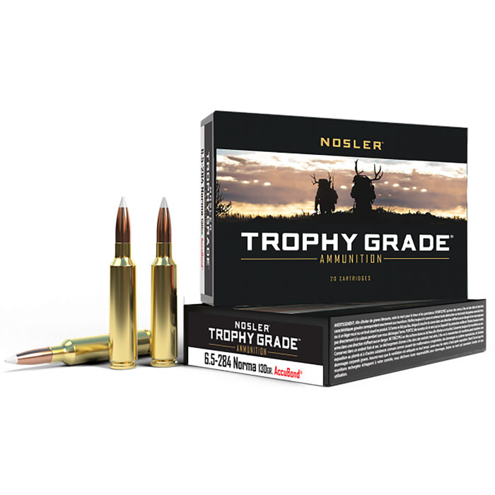 Nosler 60021 Trophy Grade 6.5x284 Norma 130 gr AccuBond 20 Bx - Dirty Bird Industries