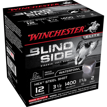 WINCHESTER Blind Side 12Ga 3.5in 1.625Oz Hex Shot 25rd Box Bullets (SBS12L2)