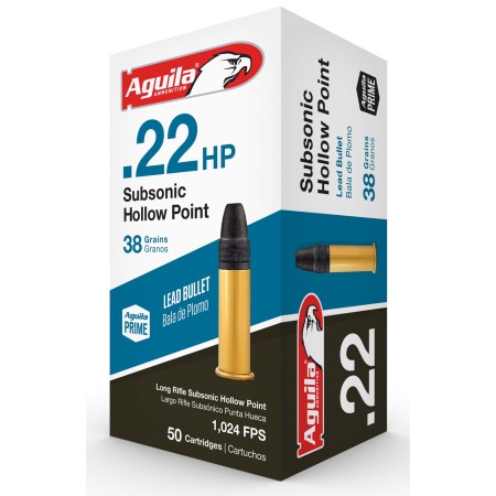 AGUILA 22LR SUB HV 38GR HP 50/1000 UPC: 640420001074