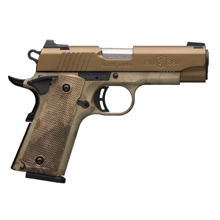 Browning 1911-380, Brn 051-962492 1911 380 Blklbl     4.25  3d  Brz