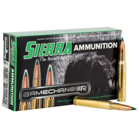 Sierra GameChanger, .30-06 Springfield, 165 grain, Sierra Tipped GameKing, Brass, Centerfire Rifle Ammo, 20, A4669-06