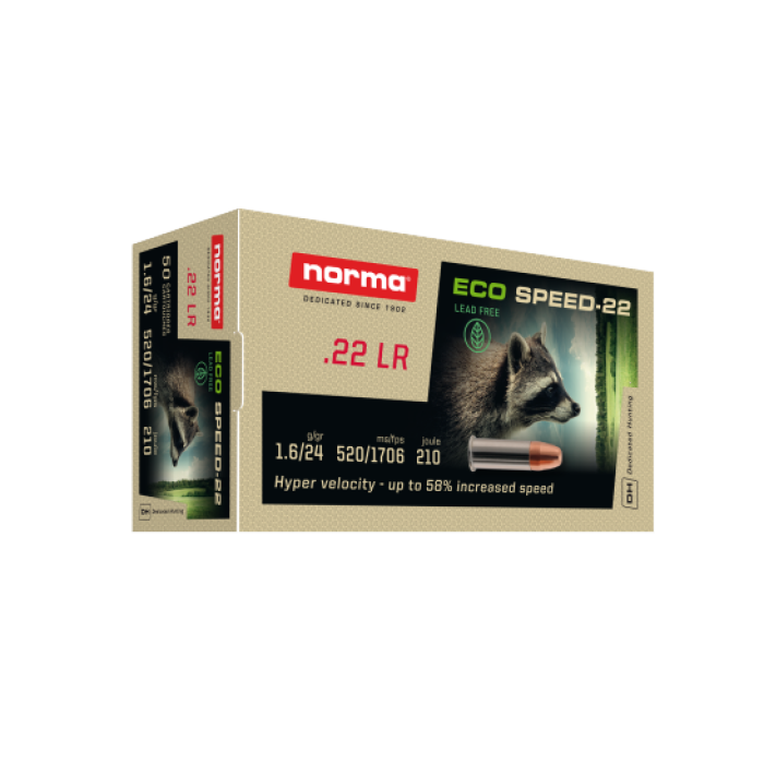 Norma ECOSpeed .22 LR 24gr Lead-Free Extreme Velocity Rimfire Ammo (50/box) 2423773