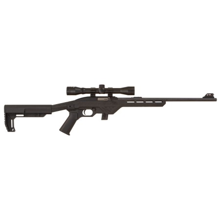 Citadel Cit22lrbmm Trakr  Semi-Auto 22 LR 10+1 18" Blued Threaded Barrel, Black Metal Finish, Black Synthetic Stock Includes Mountmaster 4X32mm Scope