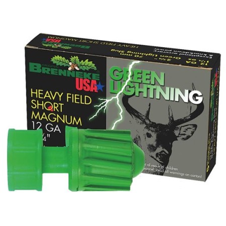 Brenneke USA Green Lightning 12 Gauge 2.75" Shotgun Slug, 5/box - SL-122HFSGL