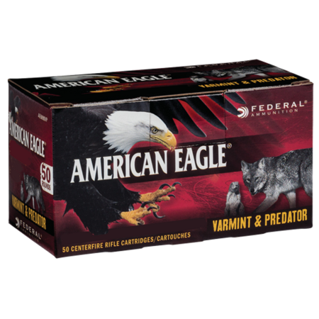 Federal American Eagle Varmint & Predator 6.5 Grendel 90GR Jacketed Hollow Point Box of 50