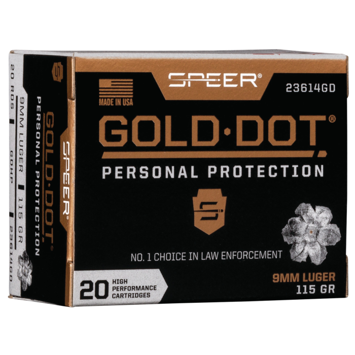 SPEER 9MM 115GR GOLD DOT HP 20